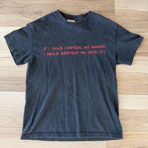 Vintage 90’s Skater “If I Could Control My Anger” Black T Shirt